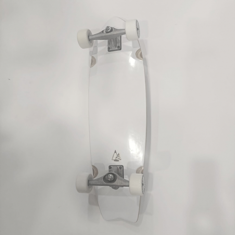 Premium Pure White Surfskate mit Korkgrip Komplett Board